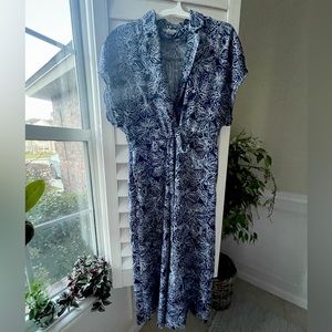 H&M blue and white jumpsuit